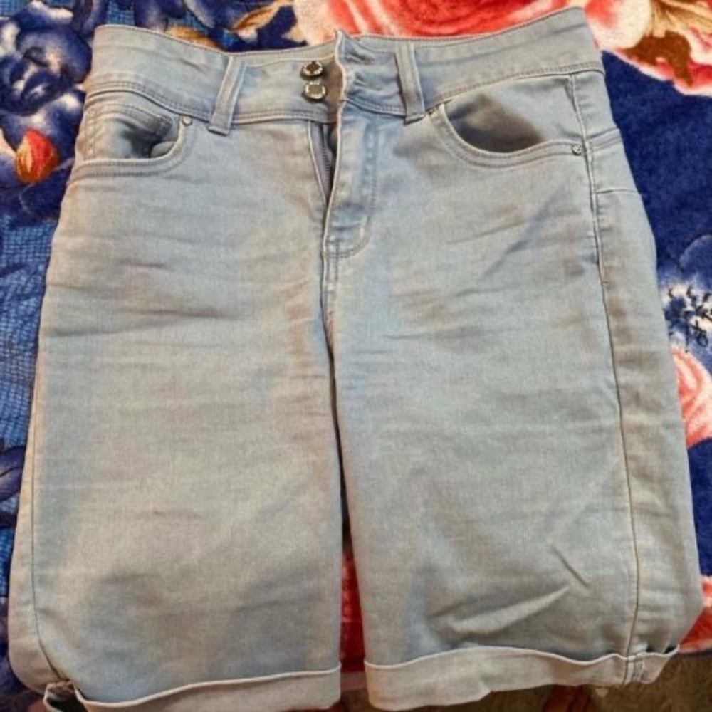 Light Blue Denim Shorts